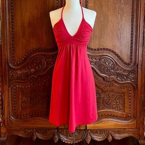 Susana Monaco Halter-Top Dress (Red, Size XS)